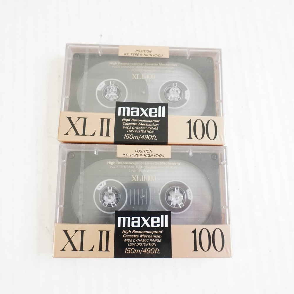 Lot of‎ 2 Maxell XLII 100 High Bias Type II Audio Cassette Tapes Sealed Japan